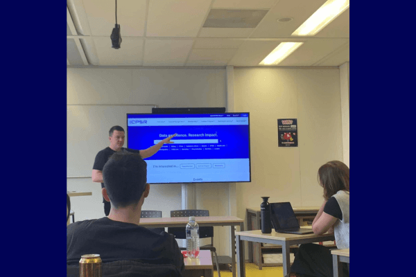 ICPSR home page on screen at SmashingConf2026